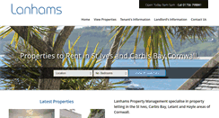 Desktop Screenshot of lanhams.co.uk