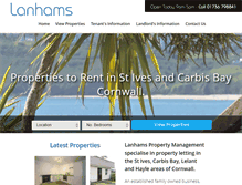 Tablet Screenshot of lanhams.co.uk